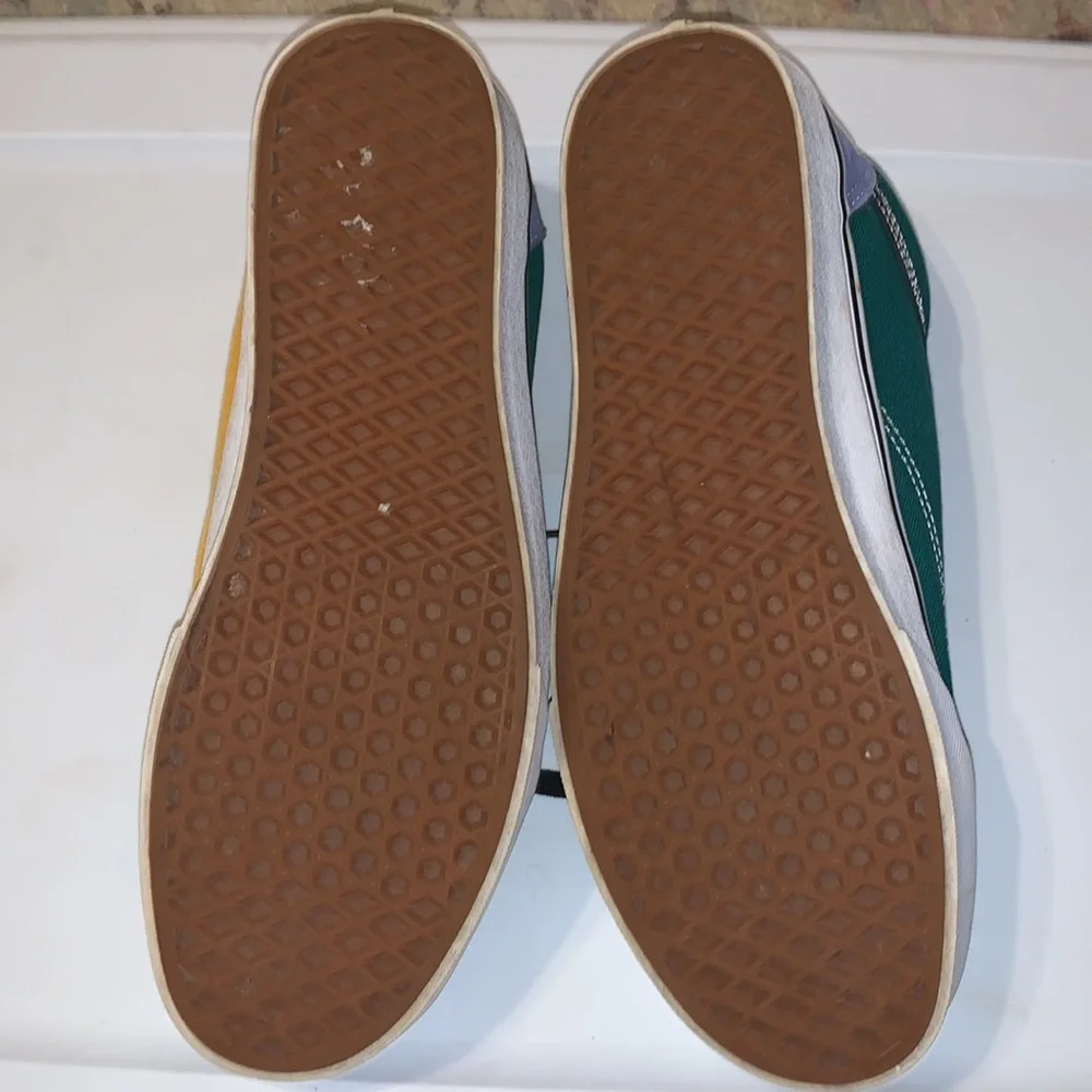 Vans Green Yellow Blue Color way Sneakers Men’s Size 12